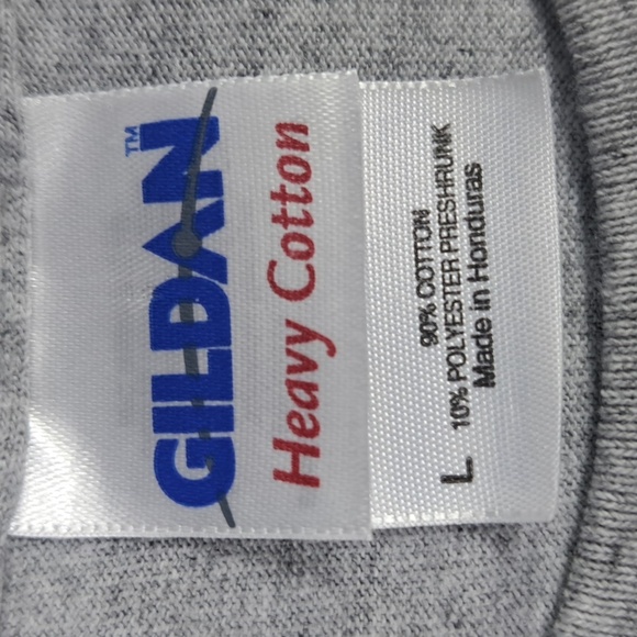 University of Arkansas Razorbacks Hogs graphic grey & red collegiate LG t-shirt - Picture 4 of 4